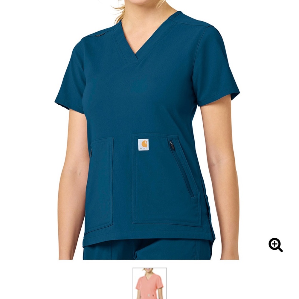 Carhartt Women's Caribbean Nurse/Medical Scrub Top/Shirt Size M Modern Fit